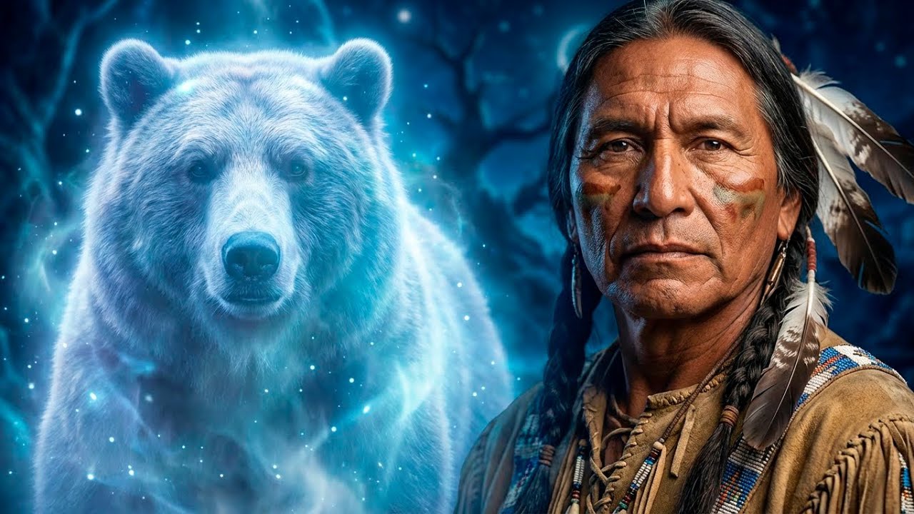 Bear Spirit — Native American Chant with Slow Drums & Fire Atmosphere