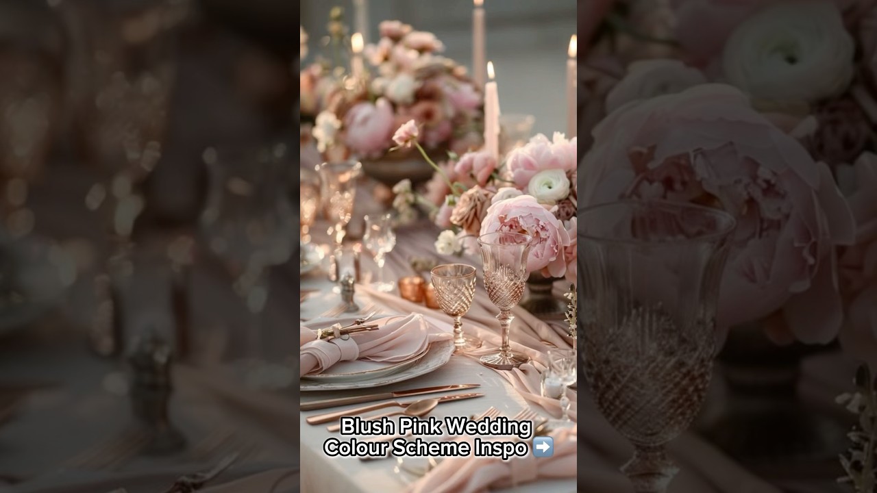 Blush Pink Wedding Colour Scheme Inspo 🎀 #weddingtheme #weddinginspiration #weddinginspo
