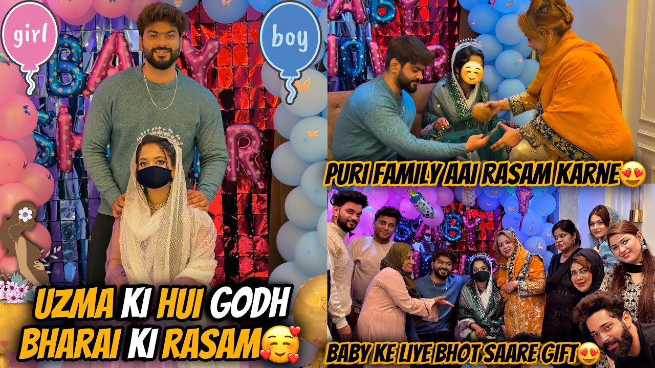 Uzma Ki Godh Bharai Ki Rasam🥰Alhumdulillah Sab Family Ek Saath Kiye Rasam😍Godh Bharai❤️Aman’s Family
