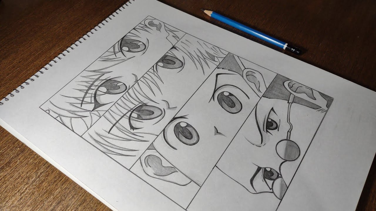 تعلم كيف ترسم شخصيات من أنمي القناص | رسم غون وكيلوا وكورابيكا وليوريو | hunter x hunter