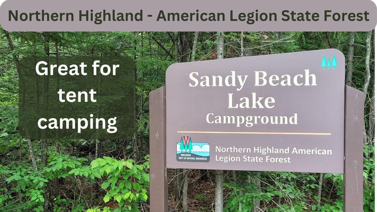 Sandy Beach Lake Campground tour at Wisconsin's Northern Highland American Legion State Forest