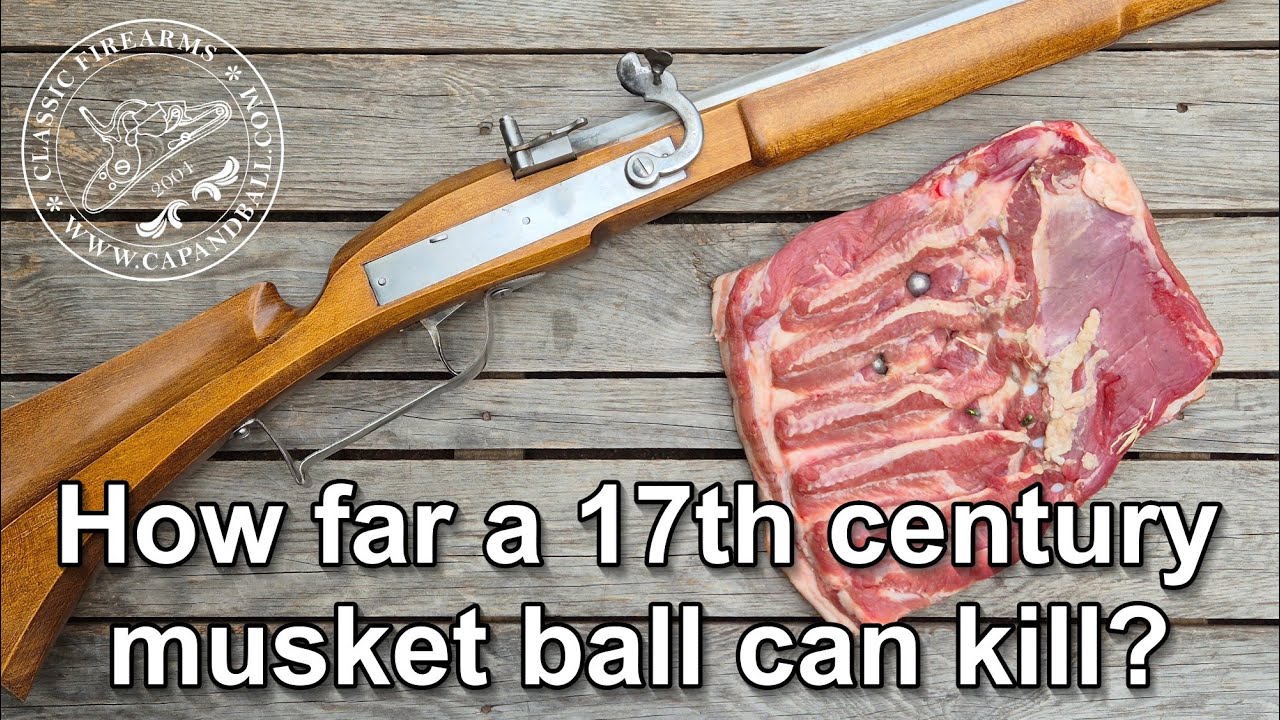 How far a 17th century musket ball can kill?