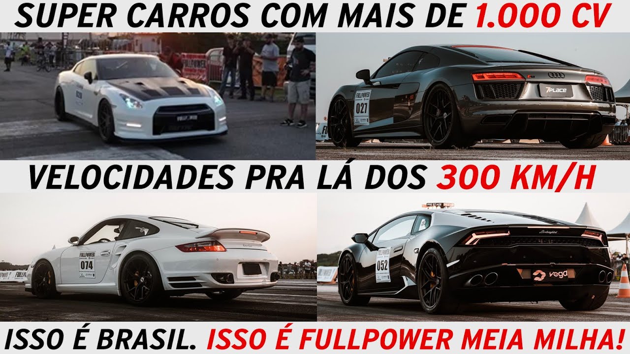 Recorde de velocidade! Meia Milha FULLPOWER juntou carros mais fortes do país - Base Aérea de Santos
