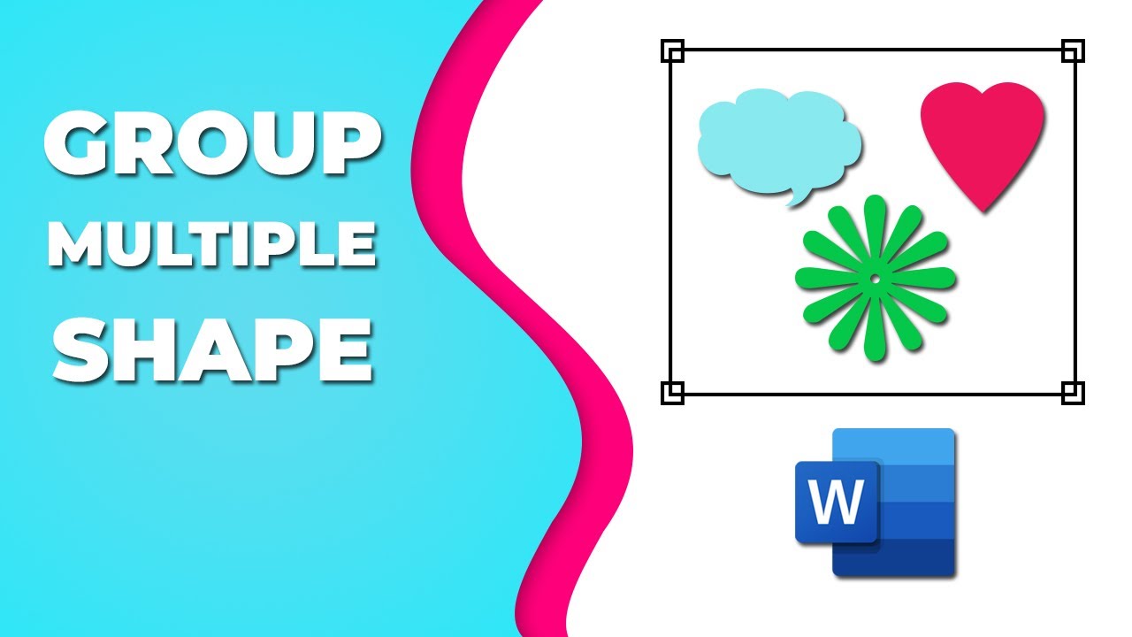 How to group multiple shapes in word
