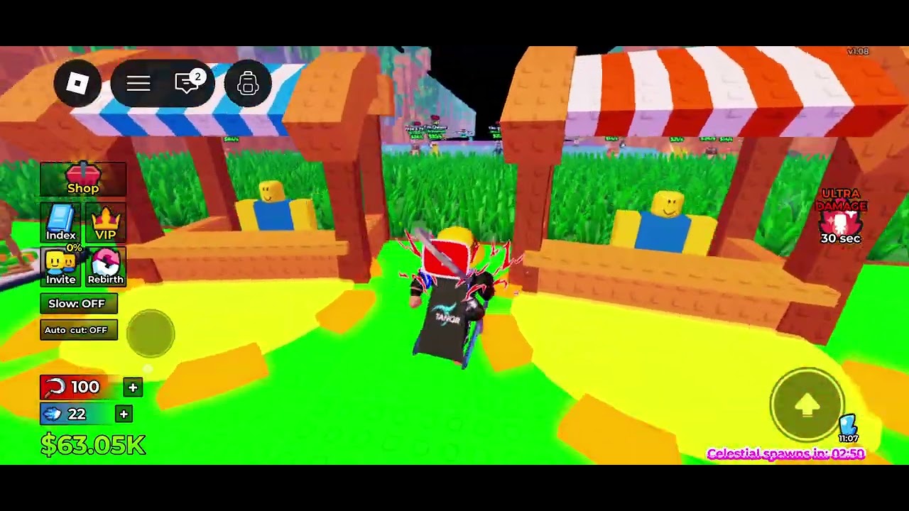 Roblox Mobile - Gameplay Walkthrought Part 10 Cut Grass for Brainrots