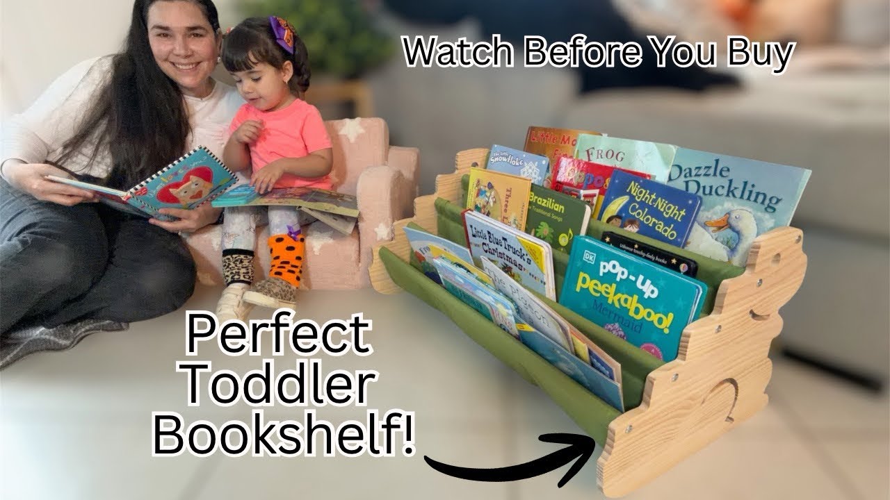 Montessori Kids Bookshelf Review – 4 Tier Pine Shelf