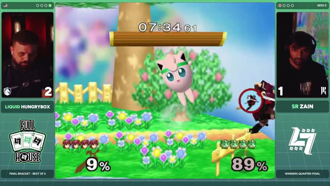 Zain (Marth) vs Hungrybox (Jigglypuff) | Losers Quarters | Lucky7s Full House 2025 MELEE SINGLES