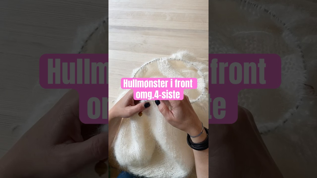 Hvordan strikke hullm&oslash;nster, hullstrikk og rageland p&aring; en genser  #diy #handmade #howto #knitting