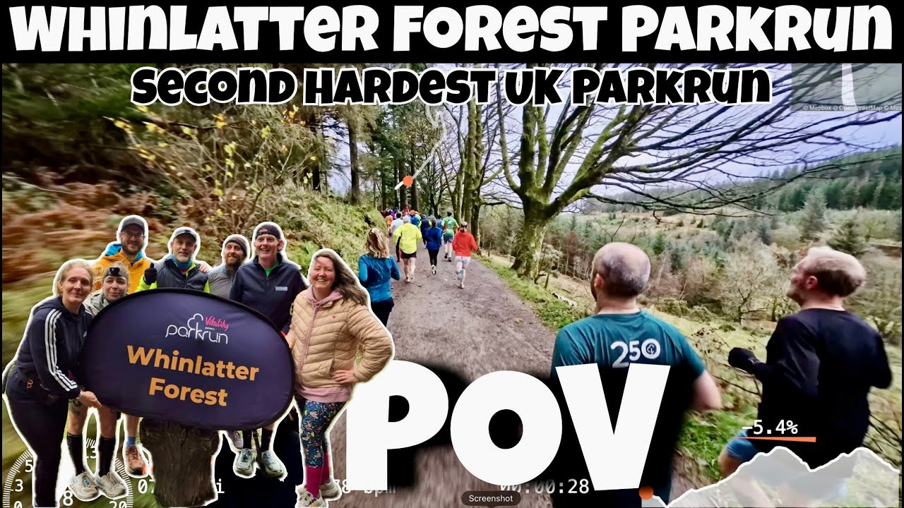 Whinlatter Forest Parkrun - The Second Hardest In The UK - Full Course POV With On Screen Stats