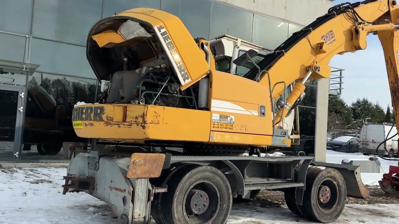 LIEBHERR A 316 KOPARKA KOŁOWA PRZEŁADUNKOWA 2005R. KM MASZYNY BUDOWLANE WWW.KMRENT.PL 56-300 MILICZ