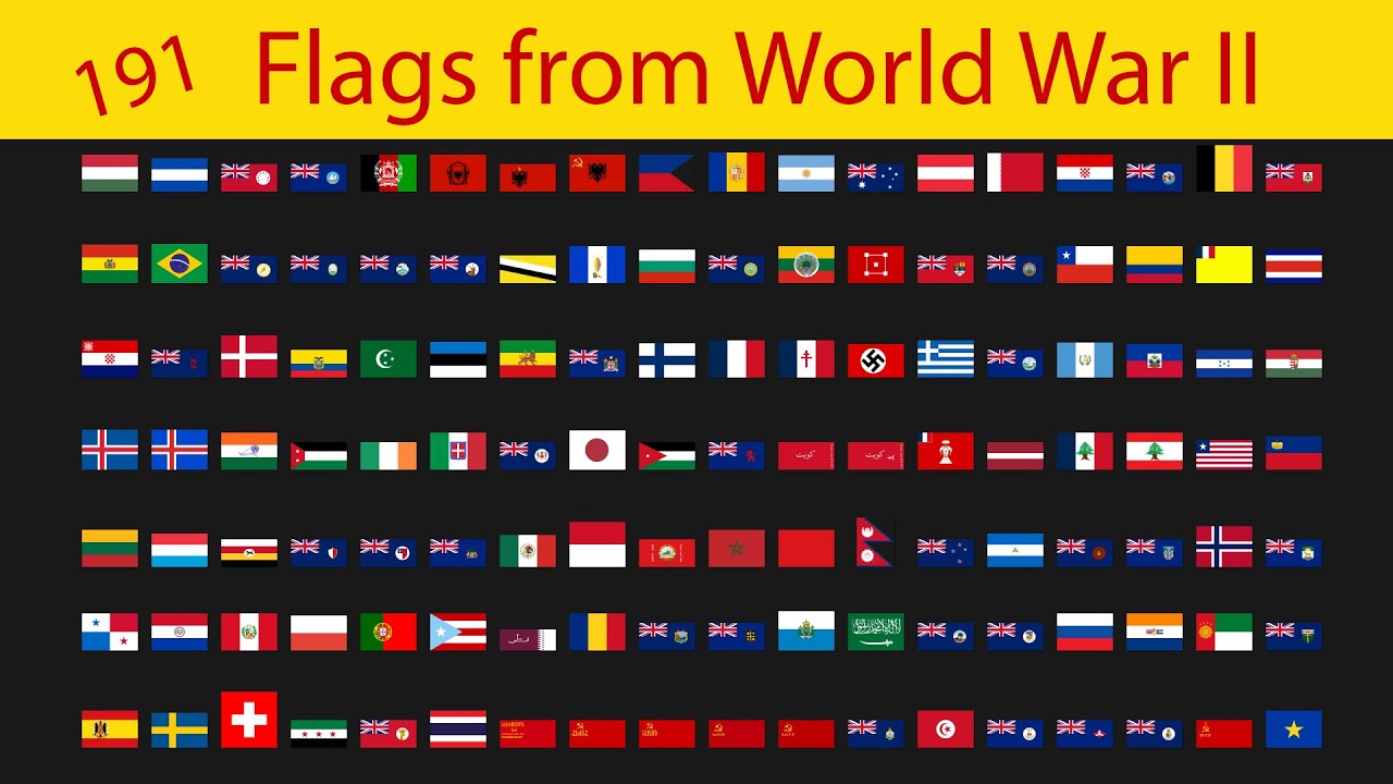 191 Flags from World War II – Animated History