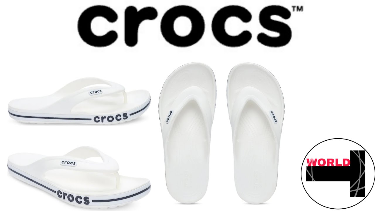 UNISEX WHITE SOLID BAYABAND THONG FLIP-FLOPS || #CROCS