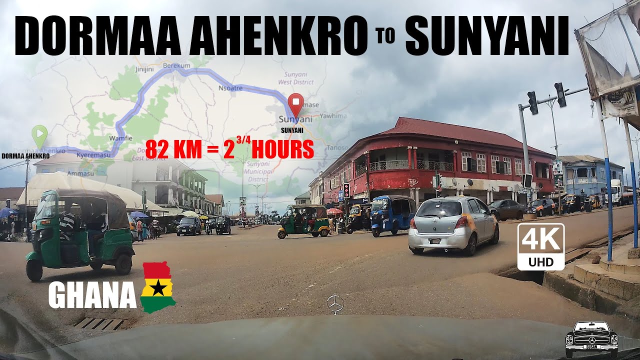 Dormaa Ahenkro To Sunyani Road Travel Via Berekum in Ghana 4K