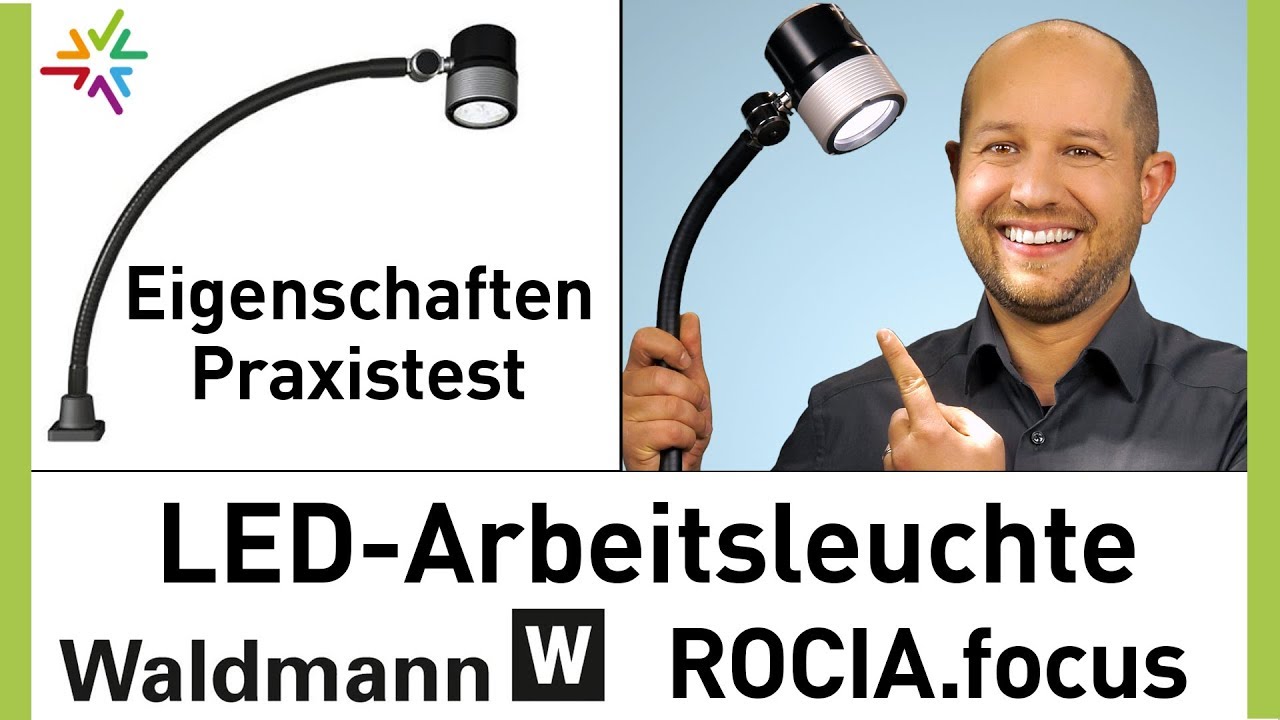 robuste LED Arbeitsleuchte Waldmann ROCIA focus - Test und Vorstellung der Flexschlauchleuchte