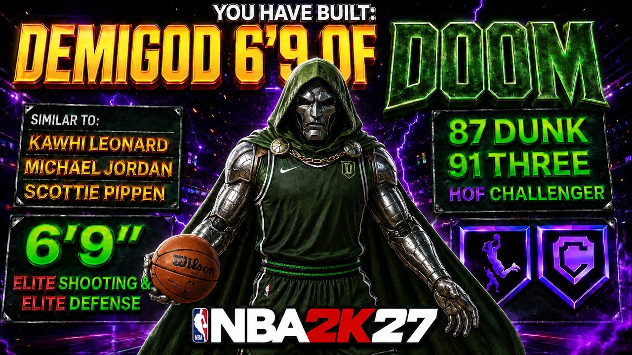 БИЛДЫ &laquo;ПОЛУБОГОВ&raquo; РОСТОМ 6'9 СНОВА В ИГРЕ NBA2K27... (ЛУЧШИЙ БИЛД 2K27)