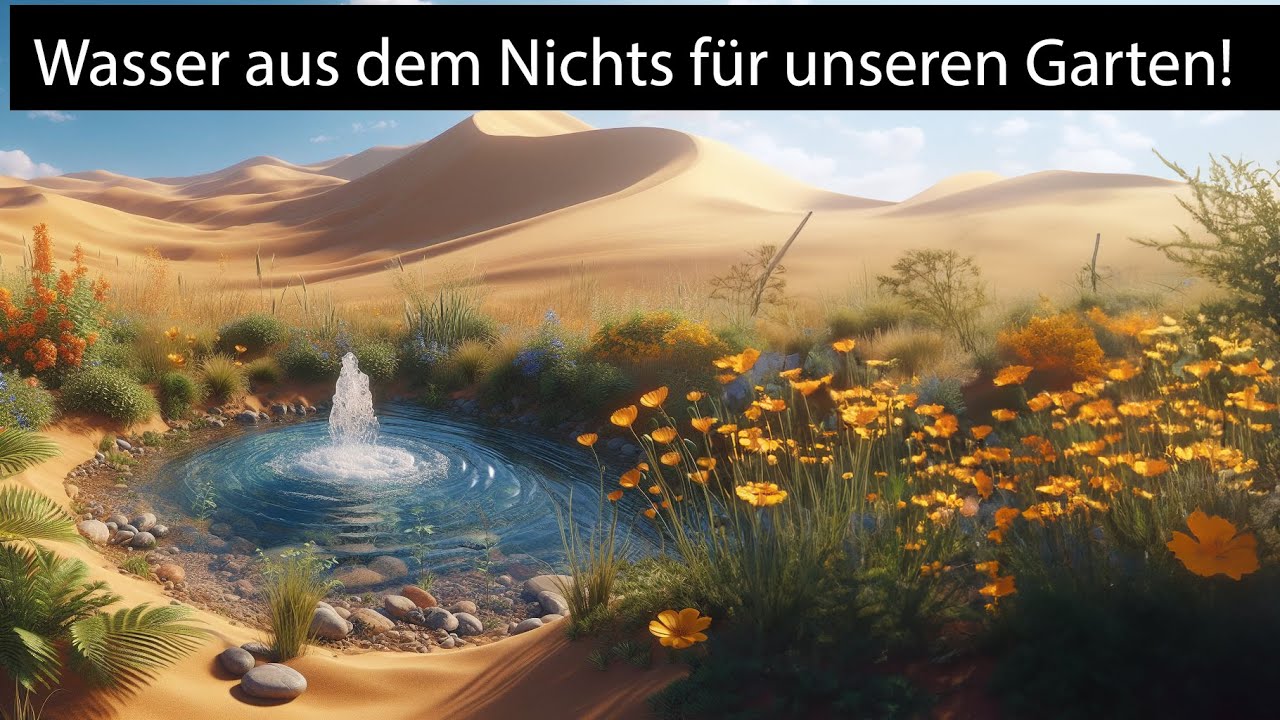 Wir erschaffen unsere eigene Quelle im Garten aus dem Nichts, egal wie heiß es ist!