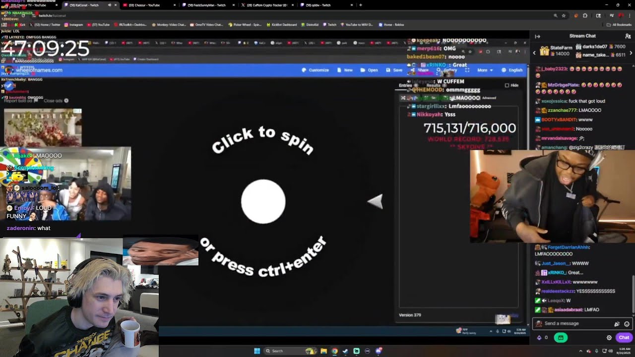 xQc отреагировал на празднование победы Каффема в «Sub Wheel» Кая Джената и присоединения к Mafia...