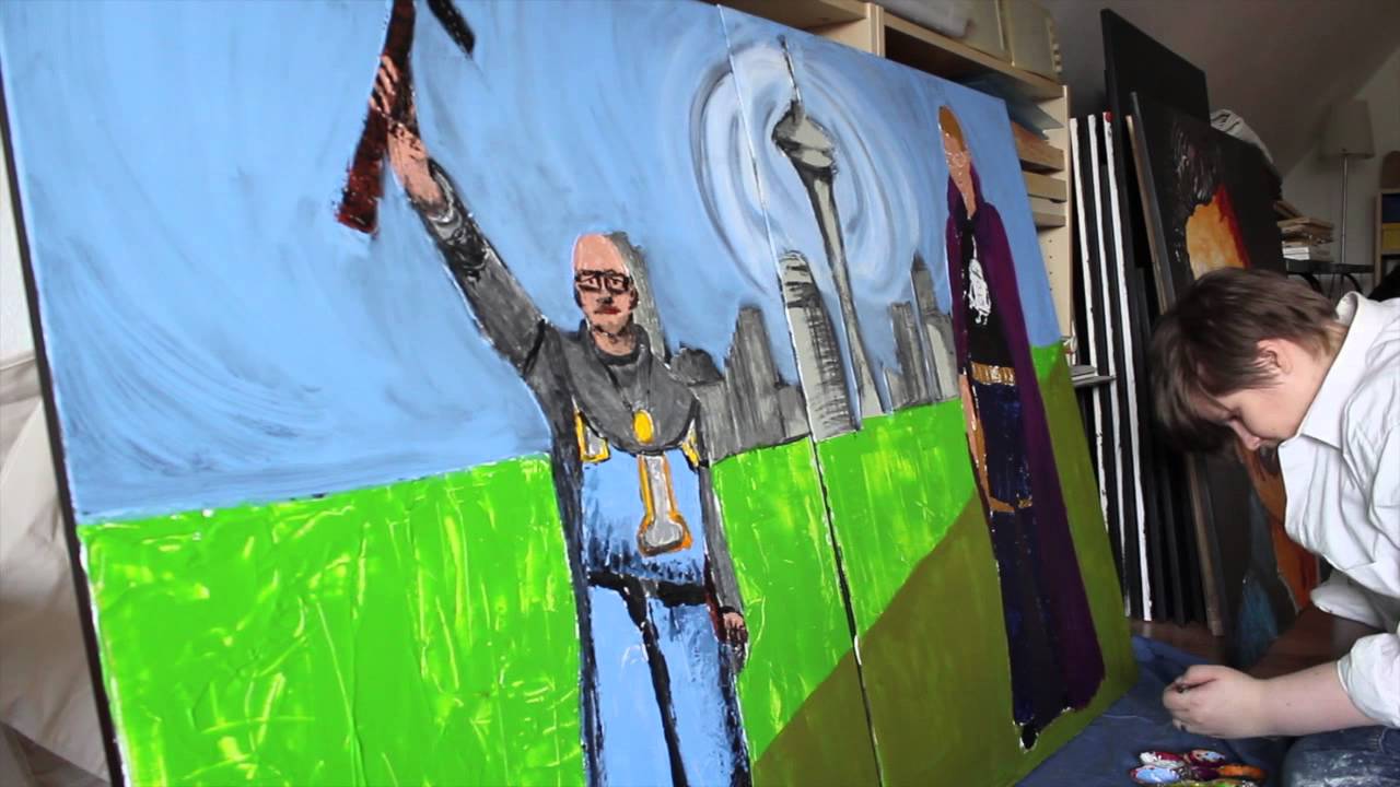 Acrylic Painting - Jim Darkmagic & Omin Dran (Mike & Jerry of Penny Arcade) - Part 3