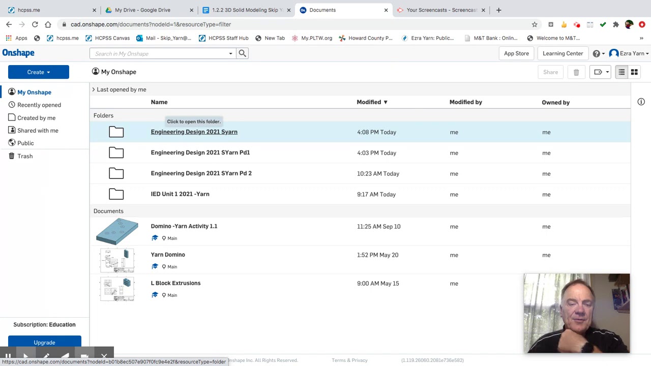 Using Folders to Organize your Onshape Designs