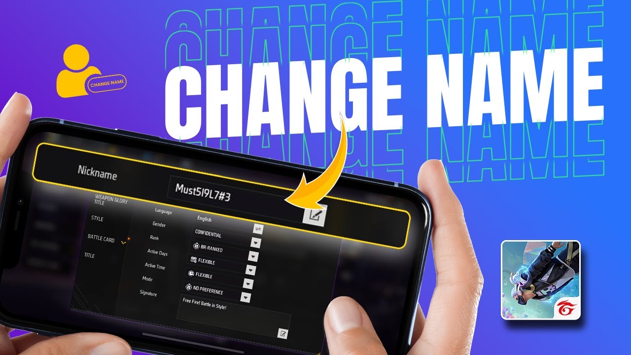 How to Change Profile Name on Free Fire | Rename Free Fire Profile Name
