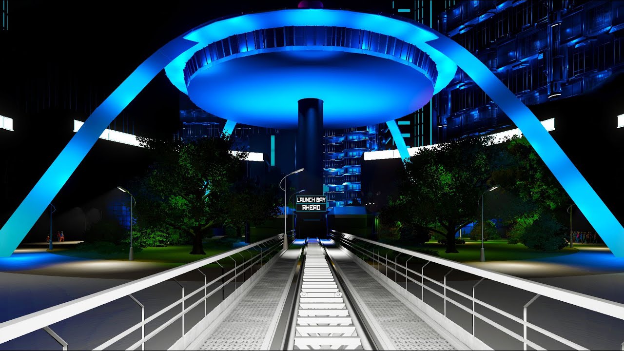 FUTUREWORLD! Ride POV on a Space Launched Roller Coaster!