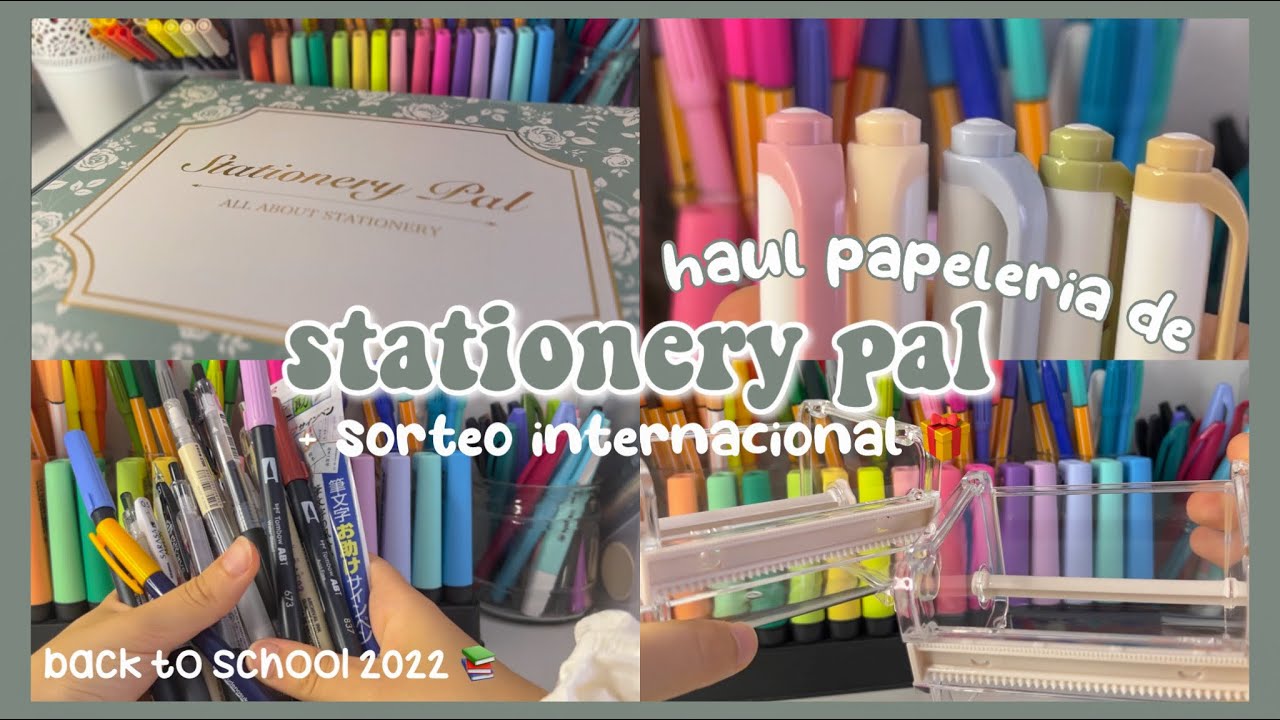 HAUL de PAPELERÍA + SORTEO internacional STATIONERY PAL 🤍 back to school 2022 📚