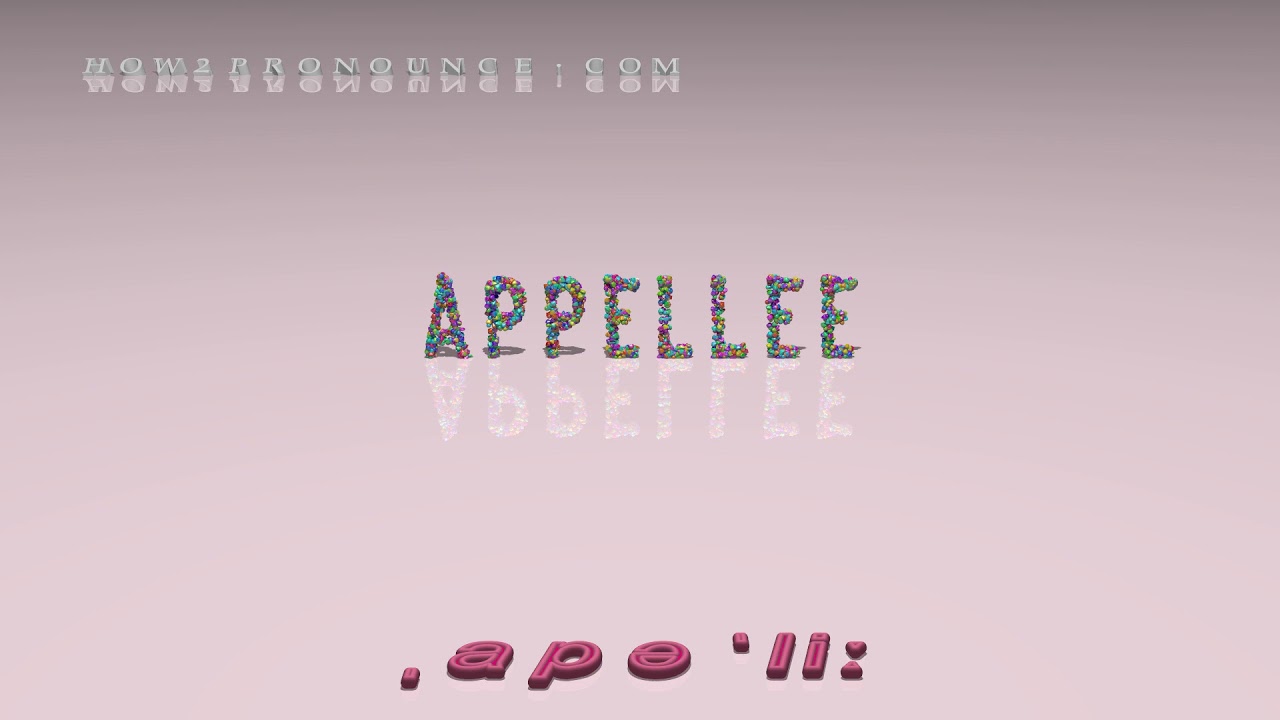 appellee - pronunciation + Examples in sentences and phrases