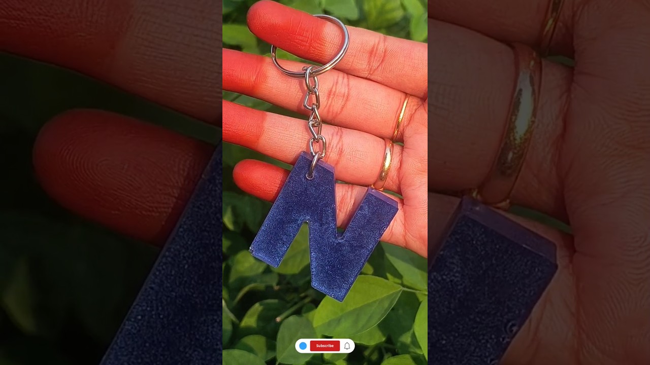Resin Alphabet Keychain N ✨ | Resin Keychain Ideas | Epoxy Resin Art | Rangula Lokam