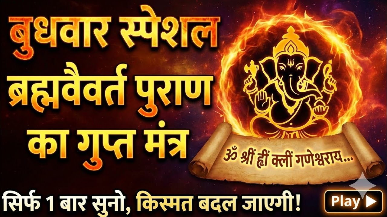 🔴 बुधवार स्पेशल: सिर्फ 1 बार सुन लो, सोया भाग्य जाग जाएगा | Most Powerful Ganesh Mantra for Wealth
