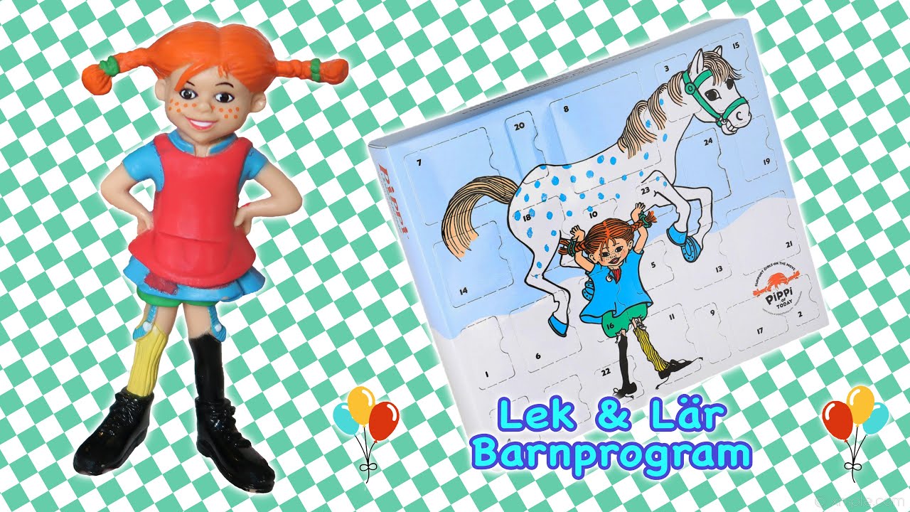 Vi öppnar Pippi Långstrumps roliga julkalender - Lek och lär barnprogram på svenska