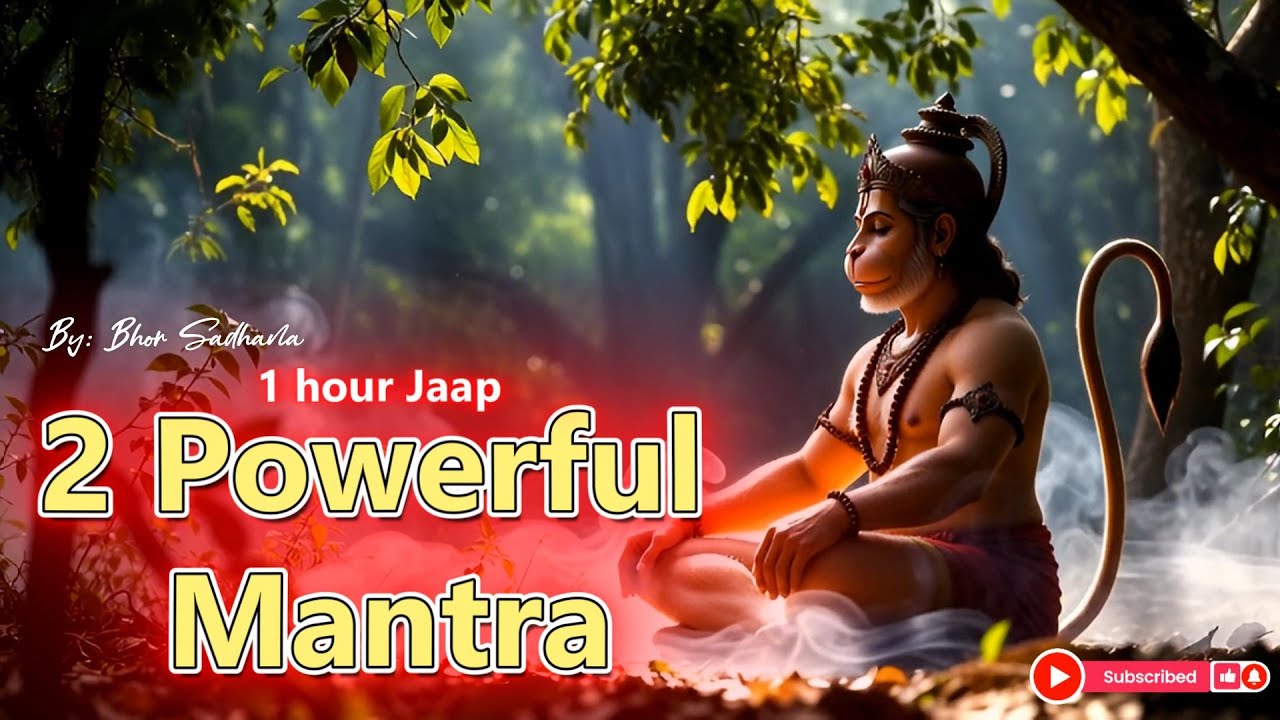 2 Powerful Hanuman Mantra | 1 Hour Jaap | Daily Spiritual Healing
