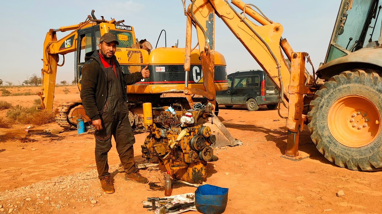 الجزء 2 من إصلاح مشكل ݣريساج زيت موتور كاتربيلار 3066 caterpillar
