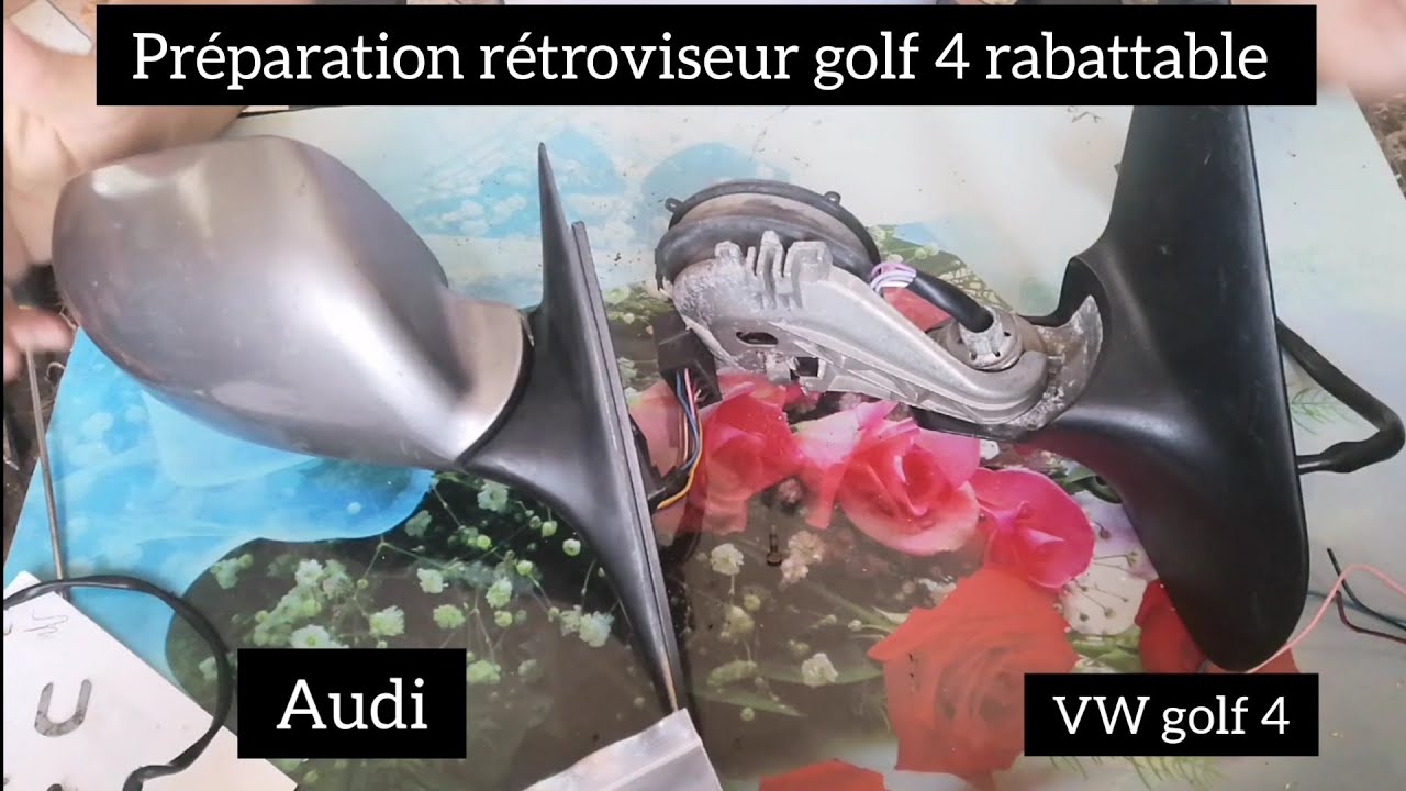 Adaptation rétroviseur rabattable d'audit pour  golf 4