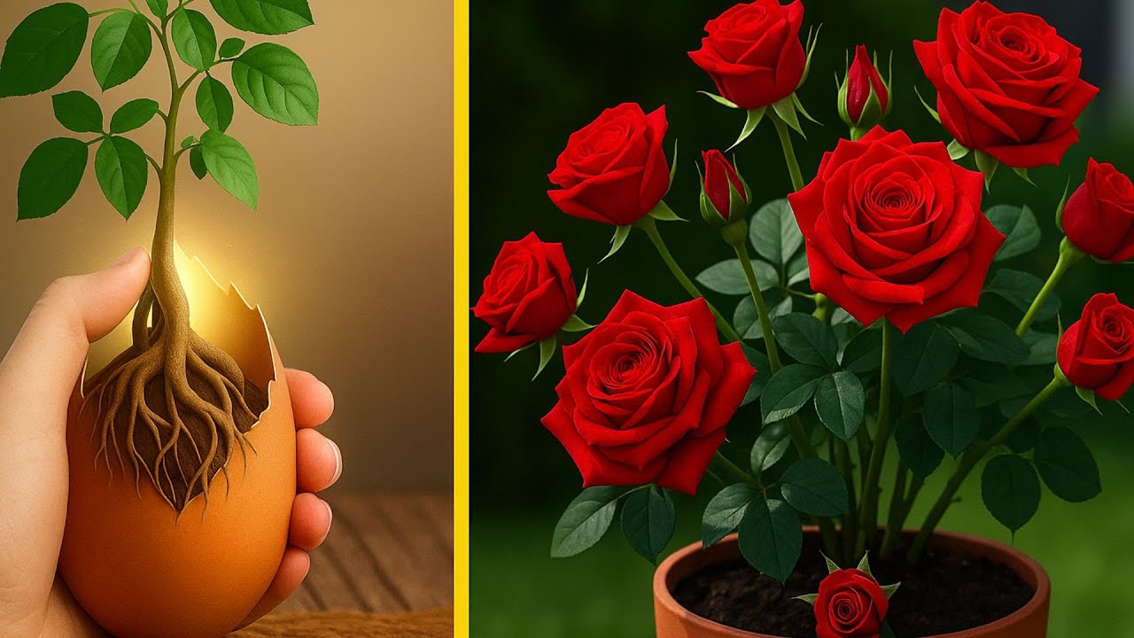 Just need eggs, tomorrow morning the red rose branch will grow 99 roots