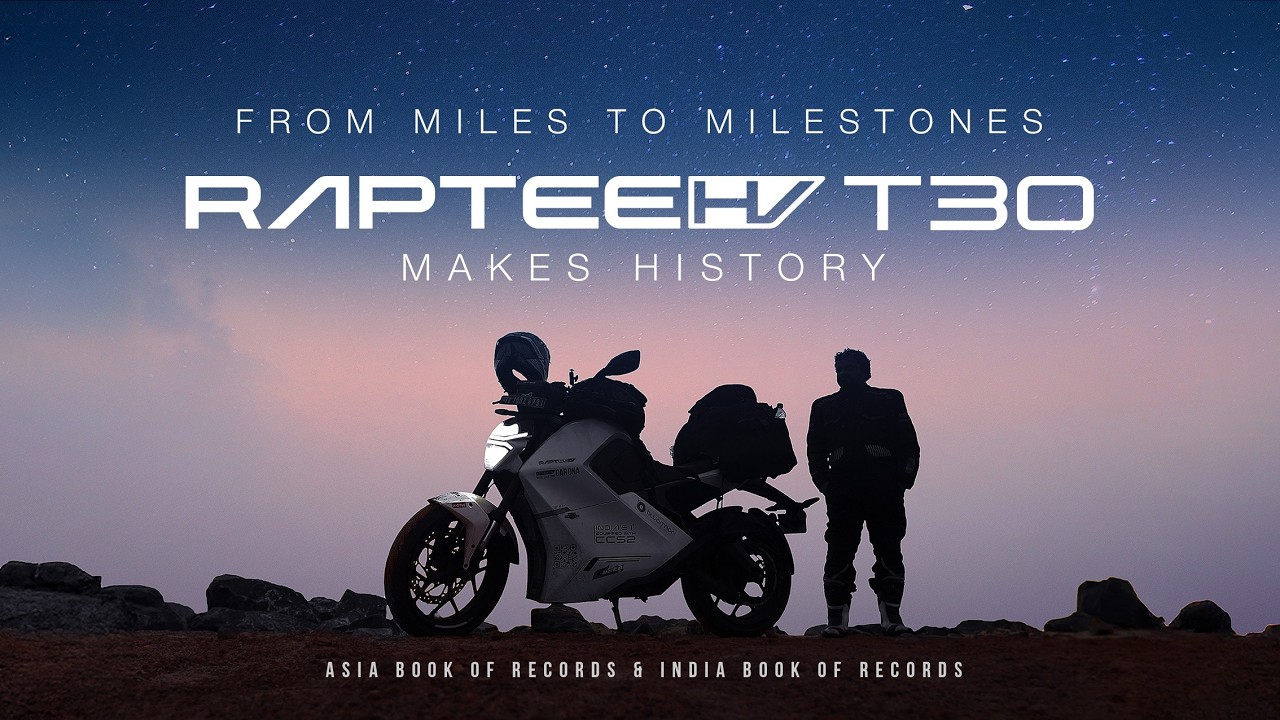 Raptee.HV T30 Historic All-India Ride Earns Asia & India Book of Records Recognition