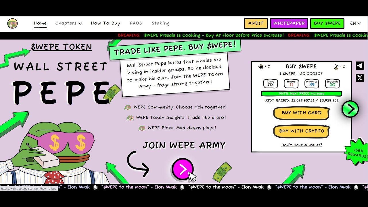Wall Street Pepe (WEPE) will be another presale scam