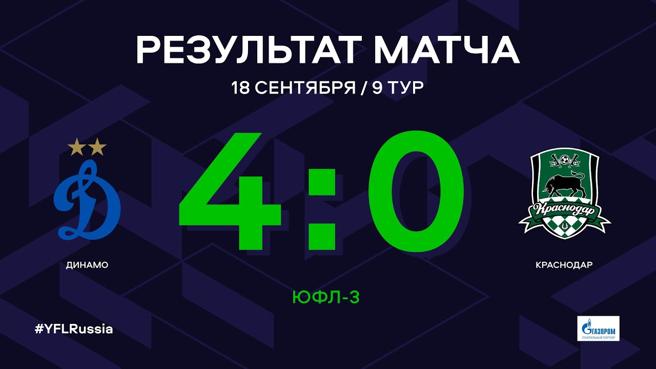 ЮФЛ-3. Динамо - Краснодар. 9-й тур. Обзор