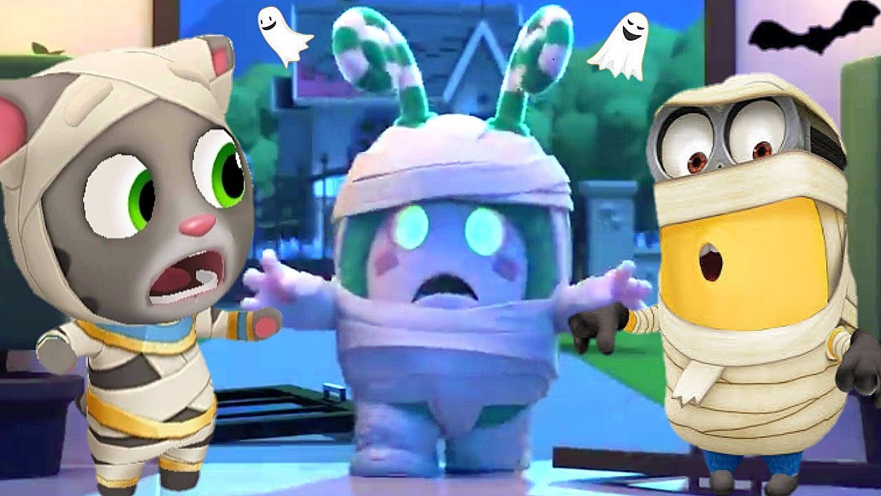 Talking Tom Gold Run vs Oddbods Turbo Run vs Despicable Me - Minion Rush Halloween update