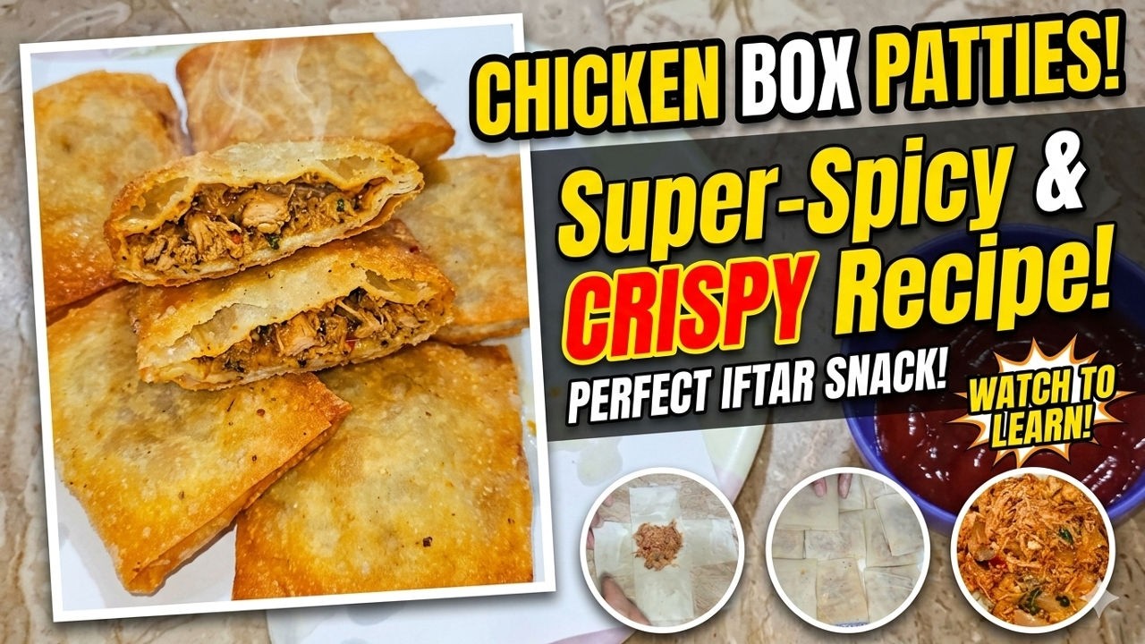 Chicken Box Patties Recipe | Crispy & Flaky Box Patties for Iftar | Mom's Comfort Food