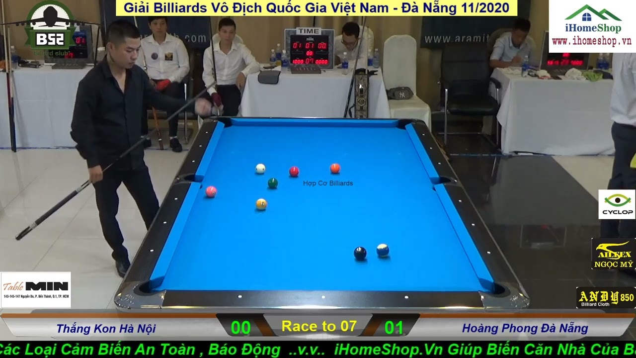 Thắng Kon Hà Nội - Hoàng Phong Đà Nẵng | Vòng 2 Giải VĐQG 2020 | 9 Ball | Hợp Cơ