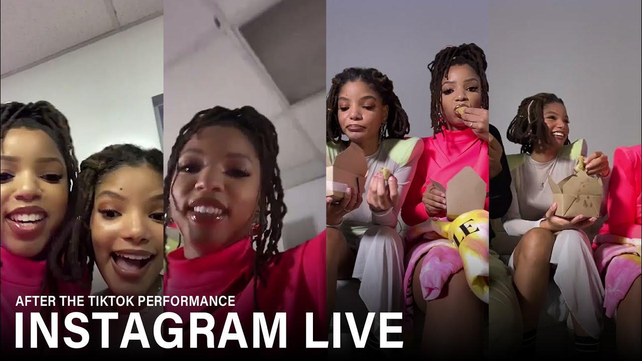 Chloe x Halle Instagram Live after TikTok performance (10/8/2020)