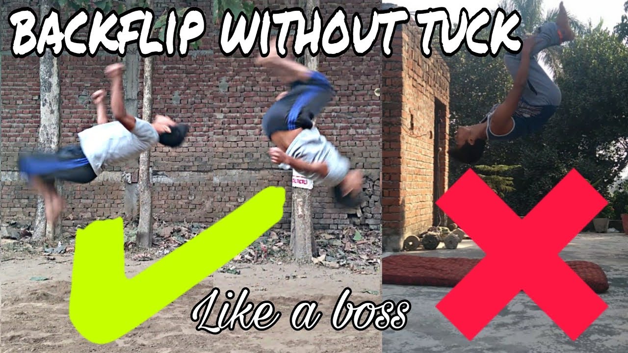 Backflip without tuck..