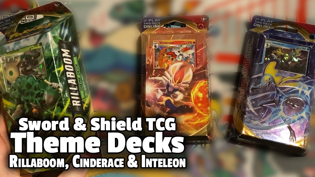 Pok&eacute;mon TCG: Sword & Shield Theme Deck Unboxing (Rillaboom, Cinderace & Inteleon Theme Decks)