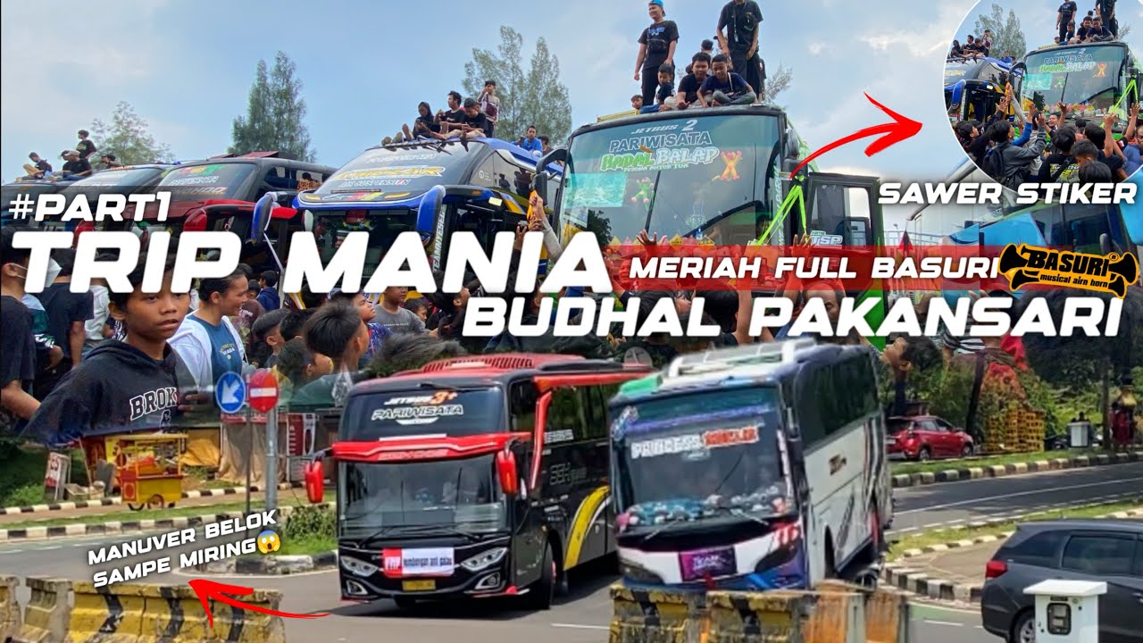 TRIP BUKBER ON THE ROAD PAKANSARI & MASJID AT-TOHIR‼️MERIAH FULL ARTIS BUS + BANYAK BUS OYAG🥵