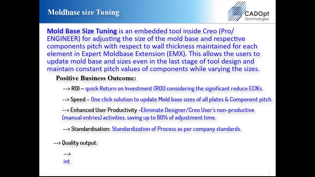 Mold Base Size Tuning