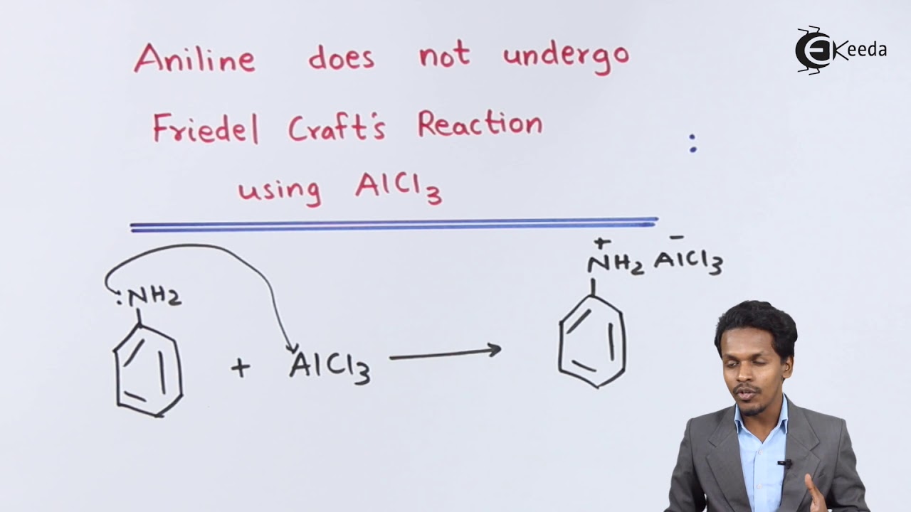 Aniline Does Not Undergo Friedel Crafts Reaction Using AICl3 - Compounds Containing Nitrogen