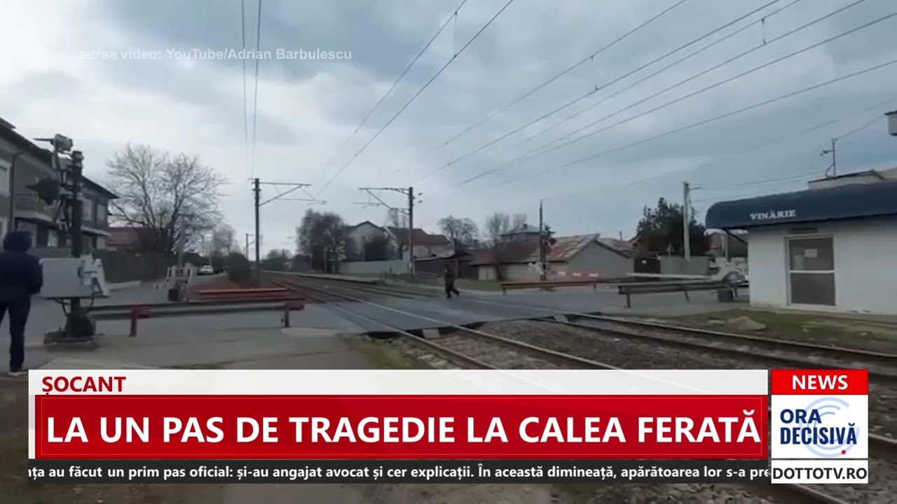 La un pas de tragedie la calea ferată! Un bărbat a fost la un pas să fie strivit de un tren