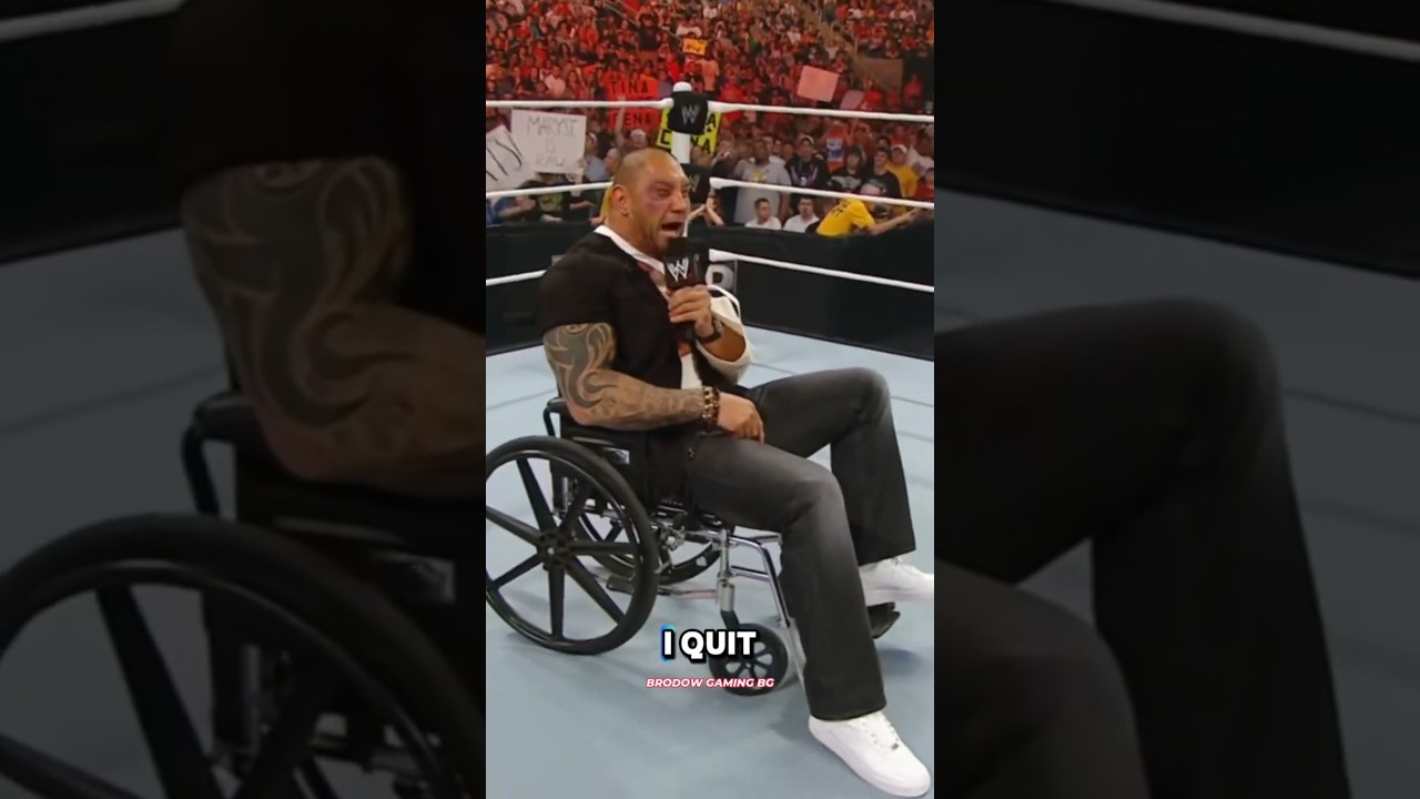 Batista Quits WWE 😱🔥 #wwe #batista #brethart #batistaquit #wrestling #pgera #wweshorts #wweshows