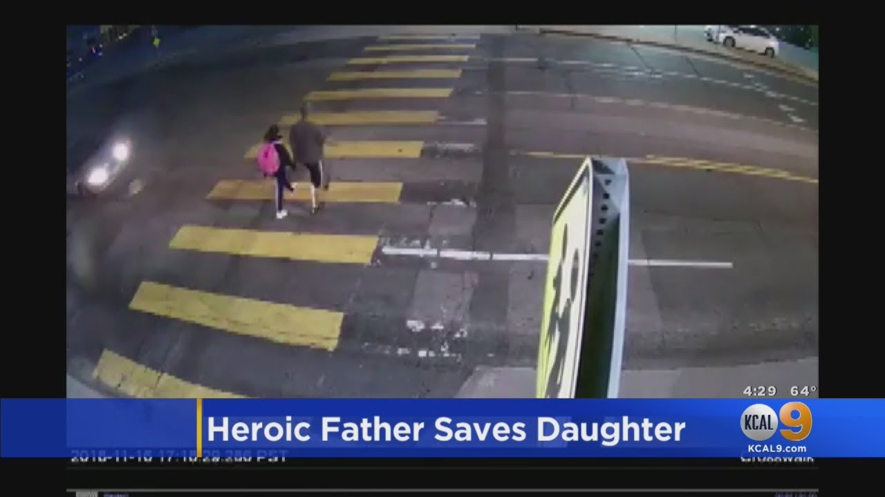 Video Shows Father Saving Daughter From Hit-And-Run Driver