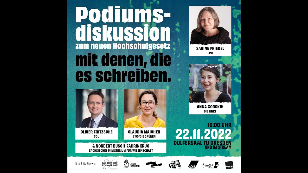 #RevolutionStudium: Podiumsdiskussion zum Hochschulgesetz mit denen, die es schreiben
